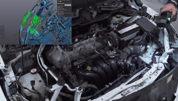 Go!SCAN 3D: 3D-сканирование компонентов двигателя автомобиля