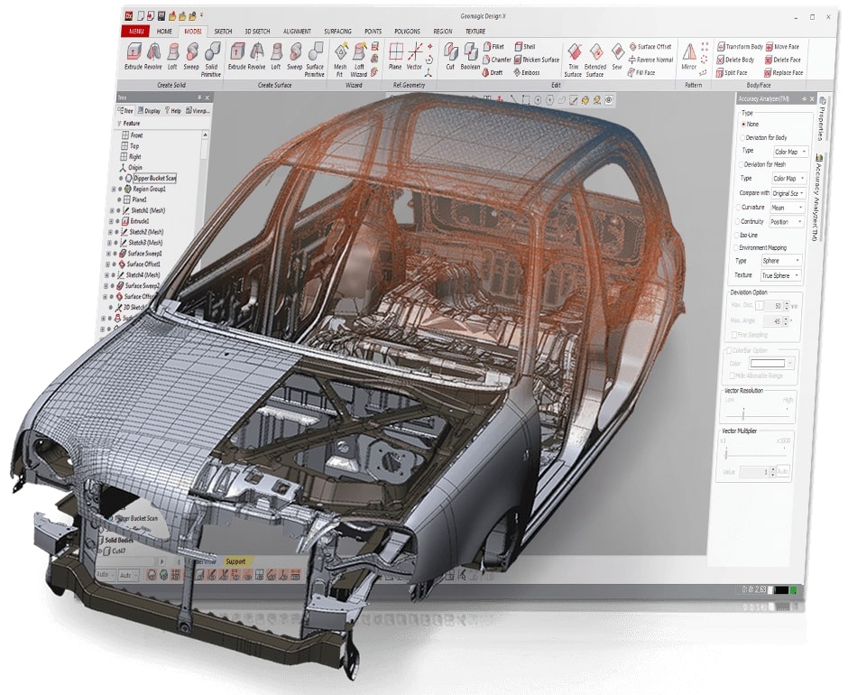 От 3D-скана к CAD-модели с помощью Geomagic Design X